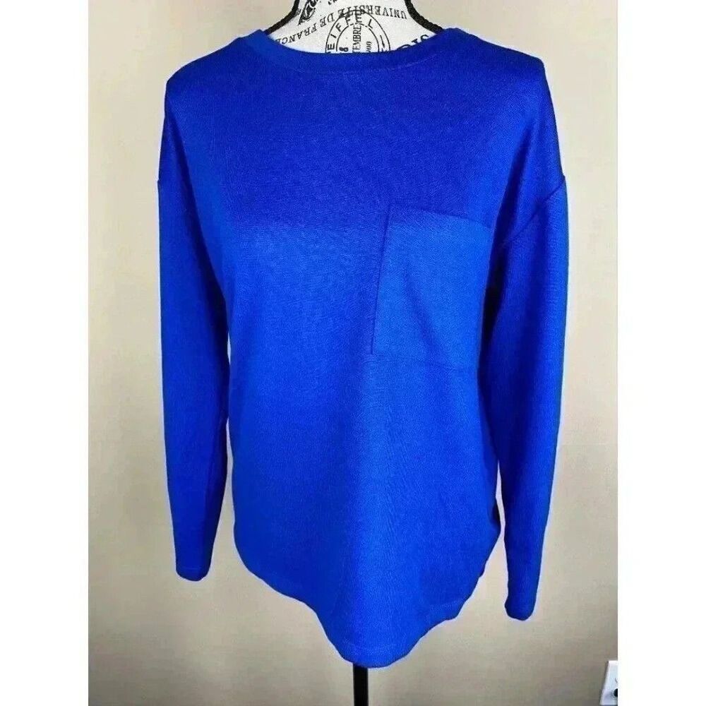 Sanctuary scoop neck knit top bleu- S